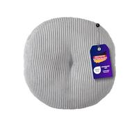 Traumnacht Cojín de Suelo Cozy de Agradable Funda de Pana, Color Gris Piedra, Redondo con 60 cm de diámetro y Aprox. 18-19 cm de Alto, Peso Relleno de 1.180 g, producido según el estándar de Calidad