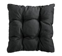 Traumnacht Cojines de Silla Cozy 2 Unidades, Cojines de Asiento Cómodos para Jardín, Cocina o Comedor, Interior y Exterior, 38 x 38 x 6 cm, Negro