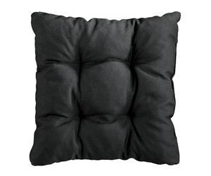 Traumnacht Cojines de Silla Cozy 4 Unidades, Cojines de Asiento Cómodos para Jardín, Cocina o Comedor, Interior y Exterior, 38 x 38 x 6 cm, Negro