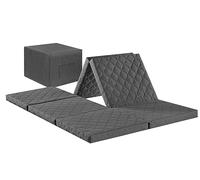 Traumnacht Colchón de Lujo para Invitados para Dos Personas, con Núcleo Visco Funda Moderna, 120 x 195 x 14 cm, Gris Claro, Fabricado según Estándares Alemanes de Calidad