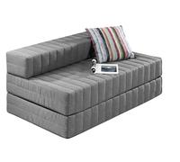 Traumnacht Colchón Plegable para Invitados/sofá Cama, sofá de 3 plazas con función Cama, Superficie de Descanso Aprox. 140 x 200 cm, Gris