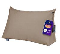 Traumnacht Cozy Almohada de Espalda y Lectura 70 x 40 cm Marrón Claro, Funda Extraíble y Lavable 100% Poliéster con Bolsillo Lateral, Certificada Öko-Tex