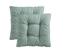 Traumnacht Cozy - Juego de 2 Cojines cómodos para Silla de jardín, Cocina o Comedor, Interior y Exterior, 38 x 38 x 6 cm, Color Turquesa