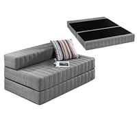 Traumnacht Schlafsofa Sofá Cama, poliéster, Gris, 140 x 85 x 60 cm