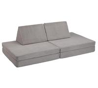 Traumnacht Sofá de Aventura, Funda Suave de Kord, Lavable, 81,5 x 81,5 x 12 cm, Gris Piedra, Fabricado según Estándares Alemanes de Calidad