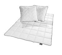 Traumnacht TopCool Mono Edredón Todo el Año Juego, 1 Edredón de Transición 220 x 240 cm + 2 Almohadas 80 x 80 cm, Blanco, Certificado Öko-Tex, Fabricado según Estándares Alemanes de Calidad