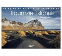 Traumziel Island 2026 (Tischkalender 2026 DIN A5 quer), CALVENDO Monatskalender: Das einzigartige Land im Norden Europas in 12 traumhaften Bildern.