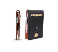 TRAVANDO Billeteras Hombre Tarjetero Slim con Pinza para Billetes Sydney Bloqueo RFID Seguridad - Billetero - Cartera pequeña de Viaje Estuche, Protege Tarjetas de crédito, Clip para Dinero