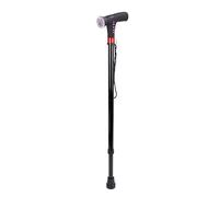 Travel Adjustable Folding Cane For Men Women with Alarm Led Light Radio Cushionable Handle Suitable For Disabled Elderly