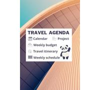 TRAVEL AGENDA: 14,21 X 10,41 cm, calendar 2024-25, weekly budget, weekly planning, project, travel Itinerary, evaluation of the week, achievement, challenges, 180 pages, Hardcover.