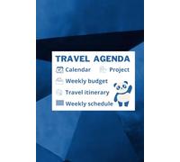 TRAVEL AGENDA: 15,24 x 22,86 cm, calendar 2024-25, weekly budget, weekly planning, project, travel Itinerary, evaluation of the week, achievement, challenges, 180 pages, Hardcover.