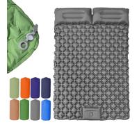 Travel Air Mattress, Inflatable 2 Person Sleeping Mat Waterproof, Ultralight & Compact Sleeping Pad, Foldable Camping Bed for Hiking, Backpacking, Fishing, Parks and Outdoor Activities (Grey)