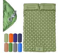 Travel Air Mattress, Inflatable 2 Person Sleeping Mat Waterproof, Ultralight & Compact Sleeping Pad, Foldable Camping Bed for Hiking, Backpacking, Fishing, Parks and Outdoor Activities (Green)
