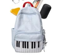Travel Backpack - Piano Print Large Capacity Bookbag, Lightweight Travel Backpack, Laptop School Bag for Students | Spacious Backpacks for Hiking College Daily Use | Stylish Piano Pattern Bag for Airp