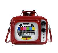 Travel Backpack, Television Style Shoulder Bag, Large Capacity Cartoon Daypack for Students and Teens, Multifunctional Retro Backpack for School Commute, Stylish Daily Bag for Outdoor Travel Use