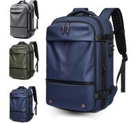 Travel Backpack Vacuum Compression, Airseal Pro 60l Expandable Vacuum Compression Travel Backpack Carry On Flight Approved, Large-Capacity Air Vacuum Backpacks for Travel (Blue Without Electric Pump)