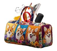 Travel Bag, Cute Dog Duffel, 18x9 Inches Carry-on with Spacious Build, Overnight Purse, Weekend Bag with Vintage Style, Gear for Adults and Commuting Camping and Picnic