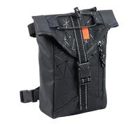 Travel Bag, Hiking Leg Pouch, Adjustable Waterproof Storage with 9.45x5.91 Inches Length, Portable Reflective Utility Pouch for Riding, Travels, Camping, Outdoor Use - Black