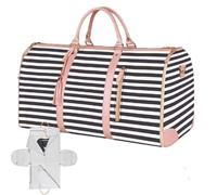 Travel Bags Women, PU Leather Duffle Bag with Shoe Compartment