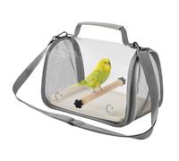 Travel Bird Cage - Compact Parrot Carrier, Lightweight Foldable Carrier | Pet Outing Indoor Outdoor For Finch Cockatiel Macaw Parakeet Hamster Support Breathable Transparent Sightseeing Bag