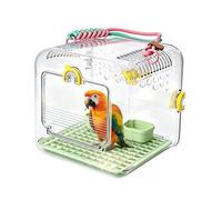 Travel Bird Cage | Portable Transparent Acrylic Pet Accessory | Travel Bird Carrier Cage For Macaws Parrot Sparrow Lawns | Yard Patio Traveling