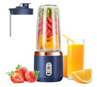 Travel Blender - 14 oz creador de batidos portátiles con 6 cuchillas | Copa de licuadora de personal personal para batidos, comida para bebés, bebidas de proteínas | Mezclador recargable USB para