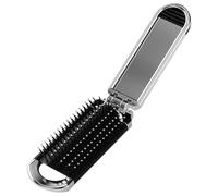 Travel Brush - Hair massager | Plegable Hair Massage Detangling with Mirror, Portable Compact Hairbrush for Gym, School, Outdoor, scalp health, easy storage, Detangling hairbrush for women