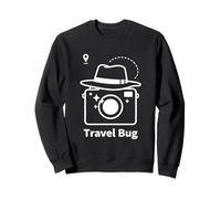 Travel Bug Camera Minimal Wanderlust Fotógrafo Diseño Sudadera