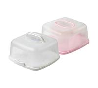 Travel Cake Carrier - 10 Inch Portable Cake Transport Box, Handle Lid, Reusable Dessert Storage Dome, Bakery Carrying Container For Cupcake Pie Muffin Pastry Bread Cookie | For Outdoor Home Kitchen