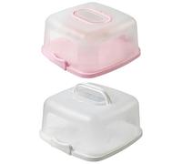 Travel Cake Carrier - Reusable Food Storage Container, Handle Lid, 10 Inch Cake Transport Box, Portable Dessert Keeper, Bakery Carry Case For Pie Cupcake Muffin Pastry Bread Fruit Cookie | For Outdoor