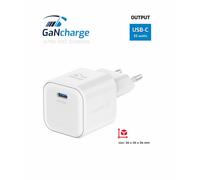Travel charger gan 1x usb-c 35w power delivery white