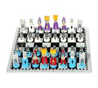 Travel Chess Set - Wooden Doll Chess Set | Board Game with Interactive Play Features, Board Game For Parent Child Learning, Travel Sport, Educational Strategy For Student Beginner Use