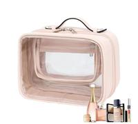 Travel Clear Toiletry Bag, Waterproof Cosmetic Pouch, 8.27x4.33x4.33 inches Portable Makeup Organizer, Transparent Storage Case for make ups, Personal Travel luggage, Colore, riferimento alla
