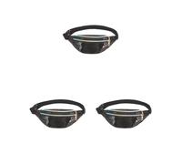 Travel Companion - Riñonera impermeable para esenciales, bolsas de cintura de poliuretano para mujer, riñonera ancha, multifuncional, color morado, Juego de 3 (negro), as description, como se muestra