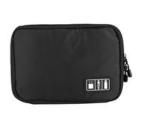 Travel Cord Organizer Case Digital Gadget Storage Box Suitable for Cables,USB,Headphones,Portable Hard Drives and Power Banks (Black)