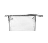 Travel Cosmetic Bag - Clear Carry Pouch for Cosmetics Toiletries | Sturdy See Through Vinyl with Secure Zip, Portable Makeup Organizer Supporting Daily Use and Vacation Packing 9.45x6.1x2.36 in