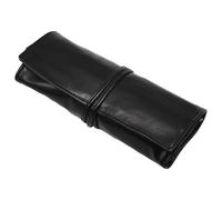 Travel Cosmetic Bag Strap, Multifunctional Makeup Brush Organizer for Women, Black Portable Holder for Brushes Tools and Accessories, Zippered Pouch for Purse Suitcase or Vanity Storage 37x23x2cm