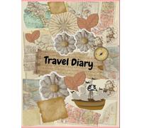 Travel Diary: Vintage Antique Style Notebook with Half Lined Half Blank Pages | Large 8.5x11 Cream Paper Journal for Writing and Sketching Memories | Classic Retro Vacation Logbook (120 Pages)