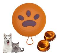 Travel Dog Bowls - Reiseschalen | Silikon Faltbare Silikonpuppe | Feeder-2-in-1-Verschüttungsproof Non-Slip Silicon Falthundschale für Camping-Wanderrücken im Freien im Freien im Freien