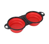 Travel Dog Bowls, Slow Feeding Water Feeder, 12,6 x 5,12 in Versatile Food Grade Silicone Dish, Clips on Portable Design for Outdoor Adventures, Walking, Hiking, Camping
