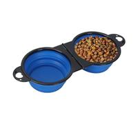 Travel Dog Bowls, Slow Feeding Water Feeder, 12,6 x 5,12 in Versatile Food Grade Silicone Dish, Clips on Portable Design for Outdoor Adventures, Walking, Hiking, Camping
