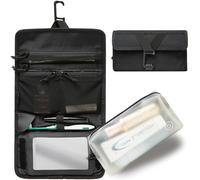 TRAVEL DUDE - Neceser plegable y de colgar para hombre y mujer - Plano y compacto - Bolsa de ducha pequeña para camping con 1