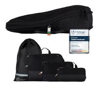 TRAVEL DUDE Organizador Maleta con Compresión - Packing Cubes de Viaje, Bolsas Organizadoras Maleta para Ropa, Organizadores de Maletas y Mochila de Viaje (Negro, 4 piezas)