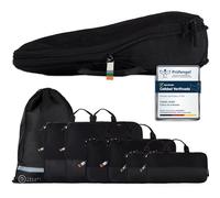 TRAVEL DUDE Organizador Maleta con Compresión - Packing Cubes de Viaje, Bolsas Organizadoras Maleta para Ropa, Organizadores de Maletas y Mochila de Viaje (Negro, 7 piezas)