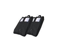 TRAVEL DUDE Set de 2 Bolsas para Zapatos de Viaje con cordón Resistente al Agua (Negro, Bolsas Zapatos)
