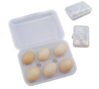 Travel Egg Holder, 6-Grid Container, 20x14x6.6cm/7.87x5.51x2.6 Inches Shockproof Design, Portable Size, Secure Closure, Camping or Kitchen Use Egg Storage for Travel