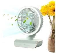 Travel Fan Portable - 5 Speed Oscillating Handheld-Fan, Control remoto Air Cooler | Recargable 2000 mAh Personal Ventilator Device, Compact Travel Fan Gadget for Men Women Outdoor Indoor Use