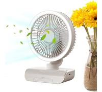 Travel Fan Portable - 5 Speed Oscillating Handheld-Fan, Remote Control Air Cooler | Rechargeable 2000mAh Personal Ventilator Device, Compact Travel Gadget for Men Women Outdoor Indoor Use