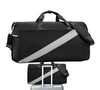 Travel Garment Bag, Waterproof Weekend Bag, Foldable Shoe Pouch Design 21.46x11.42in, Authentic and Compact, Shoulder Strap Carrier for Business Vacation Travel