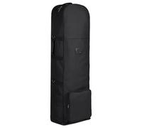 Travel Golf Bag with Wheels, Heavy Duty Foldable Pouch, Portable Sports Gear Carrier, Reinforced Rolling Design, Large Storage Compartment for Hiking Commuting Backpacking Vacation